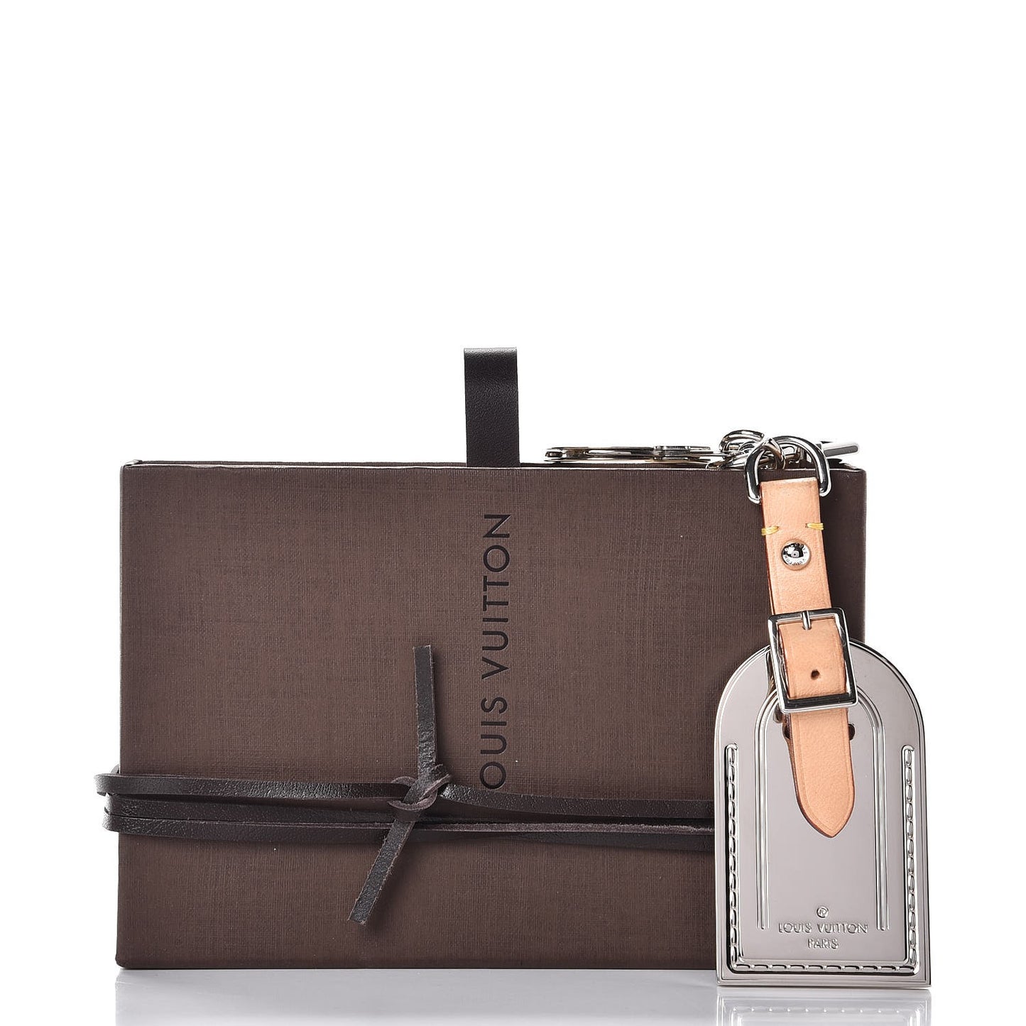 Metal Luggage Tag Key Holder Silver