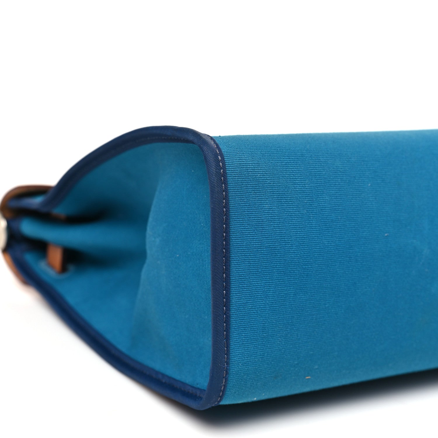 Hermes Toile Officier Vache Hunter Herbag Zip PM 31 Bleu Izmir Fauve 9 of 10