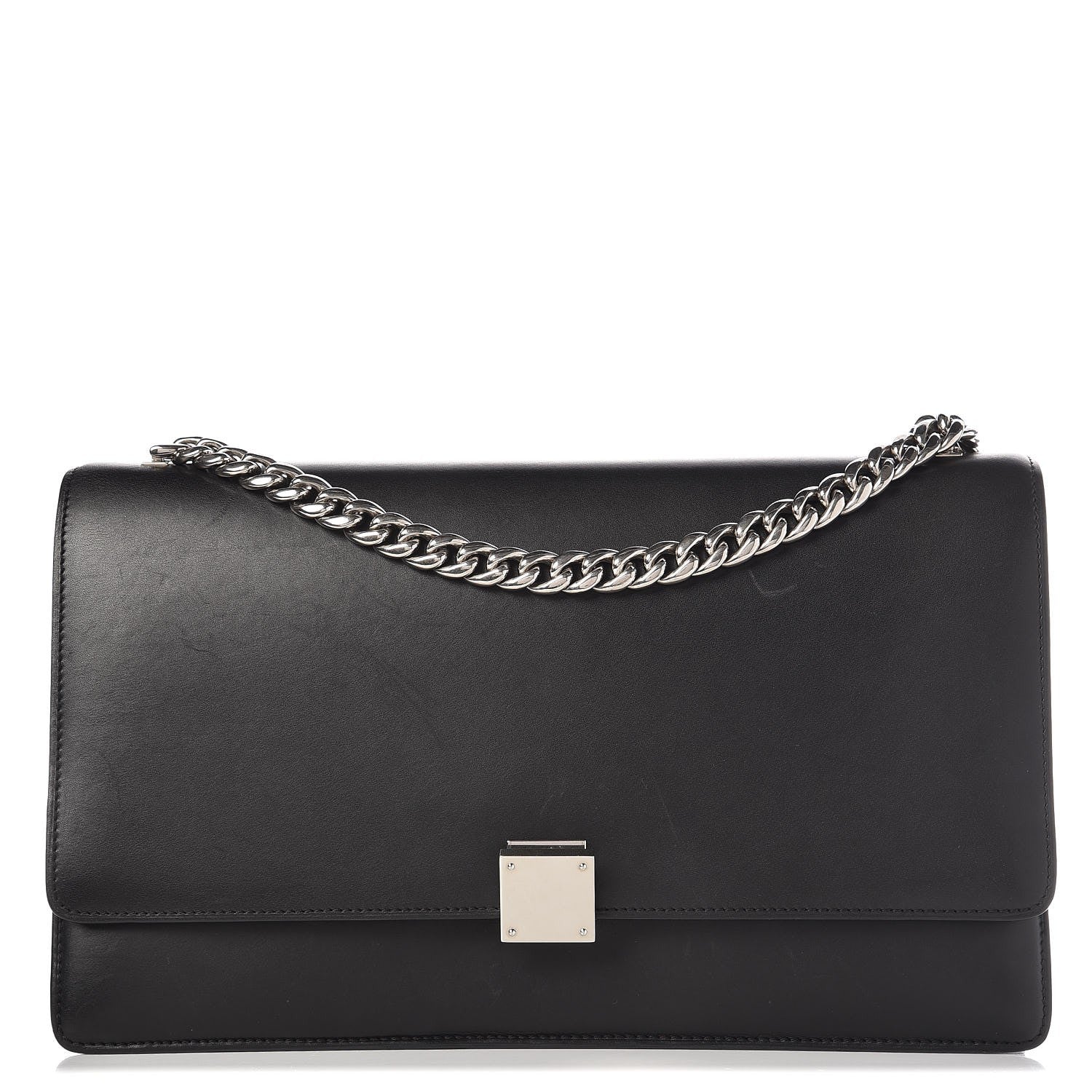 Celine Smooth Calfskin Medium Case Chain Flap Black 1 of 10