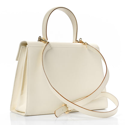 Salvatore Ferragamo Brushed Off Calfskin Iconic Large Top Handle Bag Magnolia 3 of 9