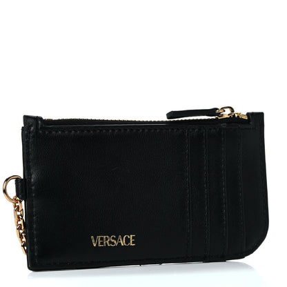 Versace Nappa Quilted Tribute Key Pouch Black 3 of 7