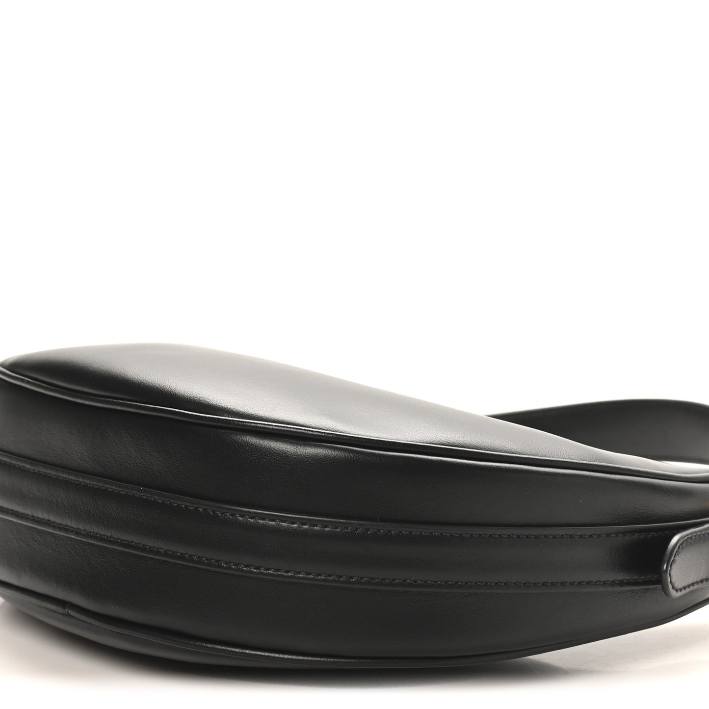 Soft Calfskin Arque Shoulder Bag Black