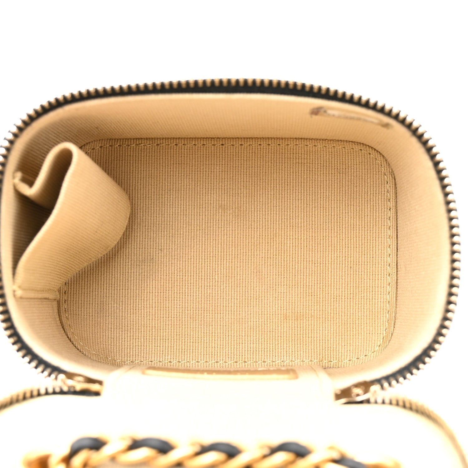 Chanel Lambskin Quilted Mini Pearl Crush Vanity Case With Chain