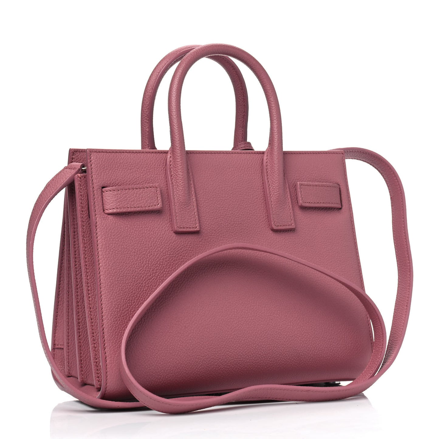 Grained Calfskin Nano Sac De Jour Rose Dark