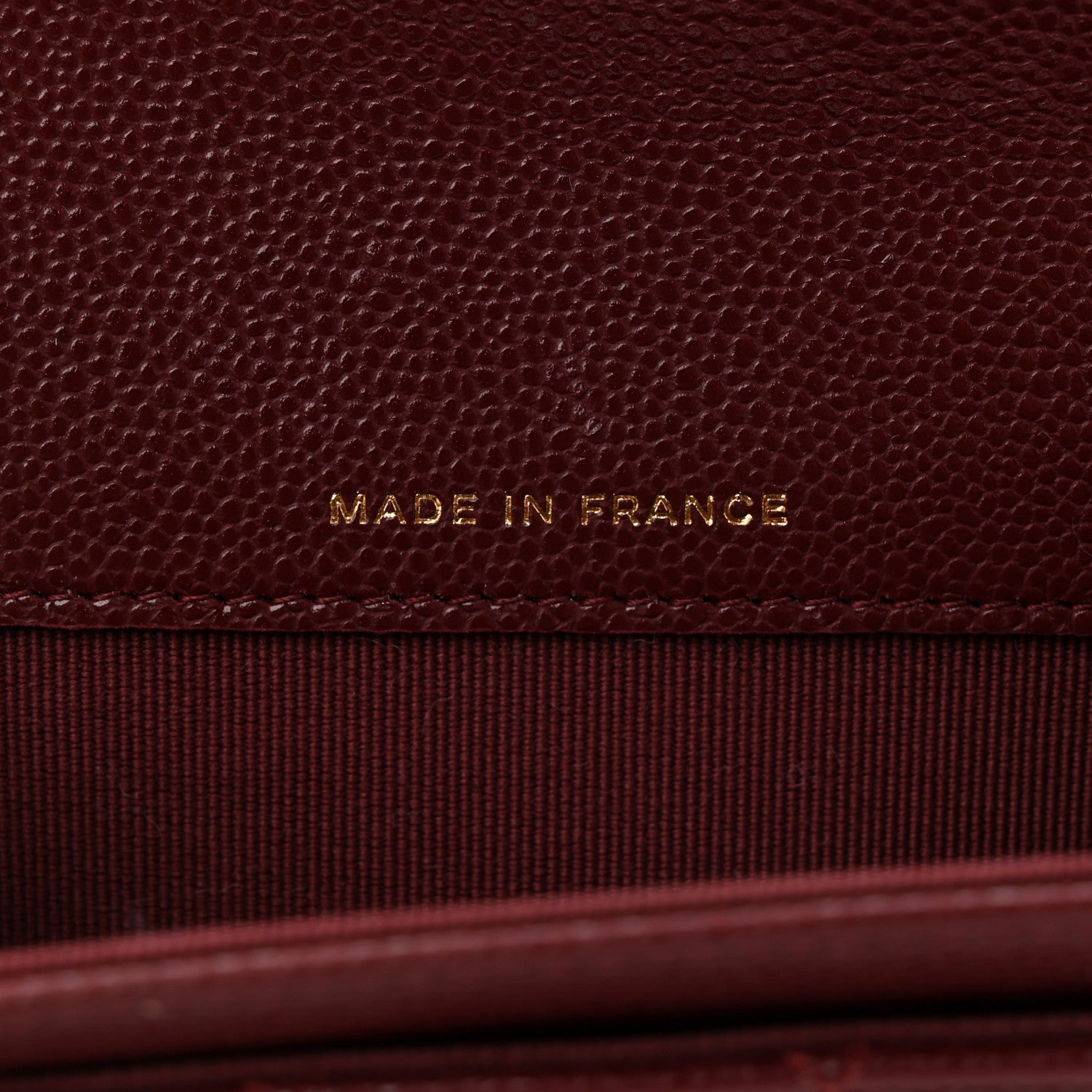 Chanel Caviar Quilted Flap Card Holder Wallet Burgundy 7 of 9