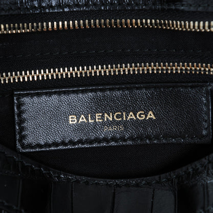 Balenciaga Calfskin Crocodile Embossed Giant 12 Gold Hardware City Black 6 of 6