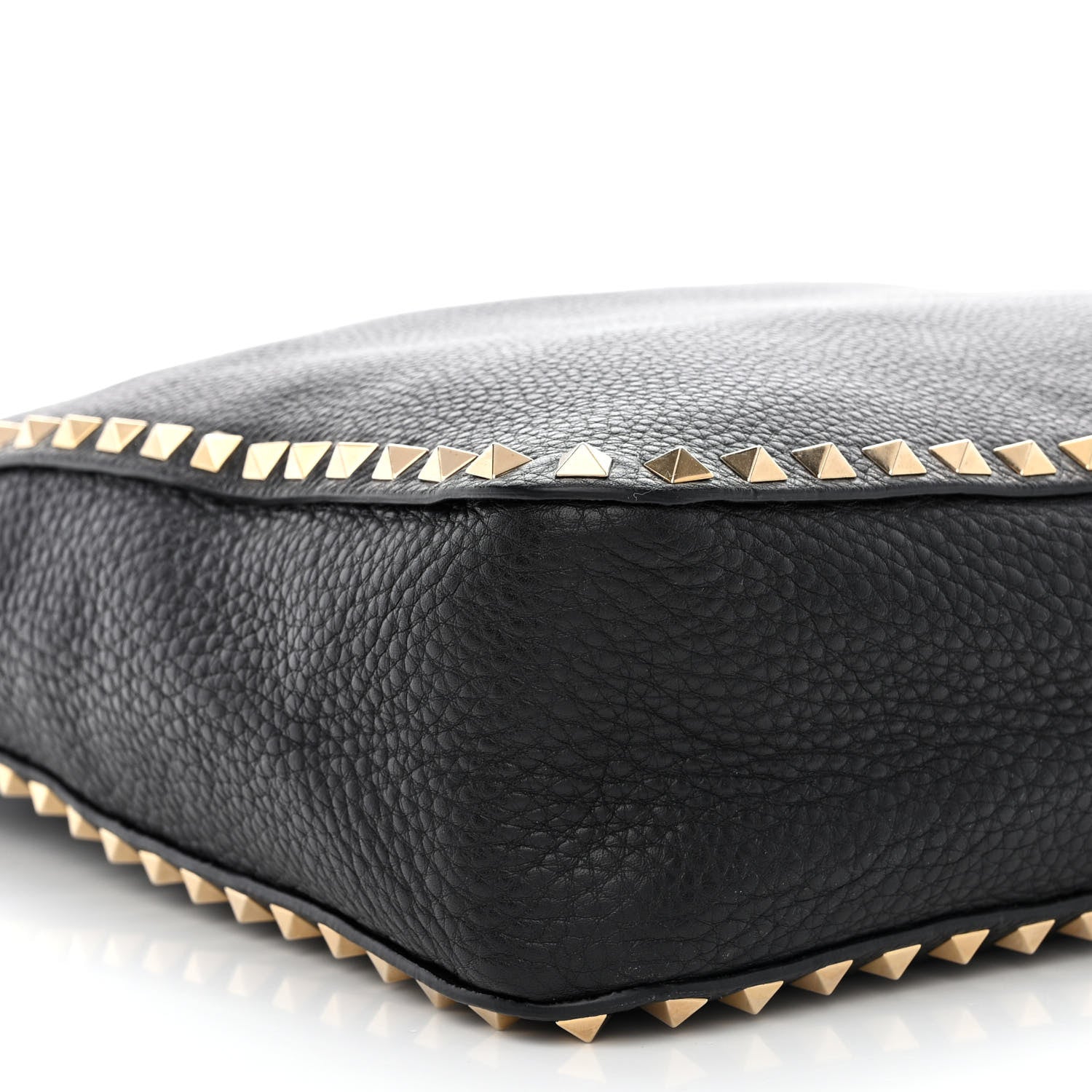 Valentino Garavani Pebbled Calfskin Small Rockstud Flip-Lock Messenger Bag Black 9 of 13