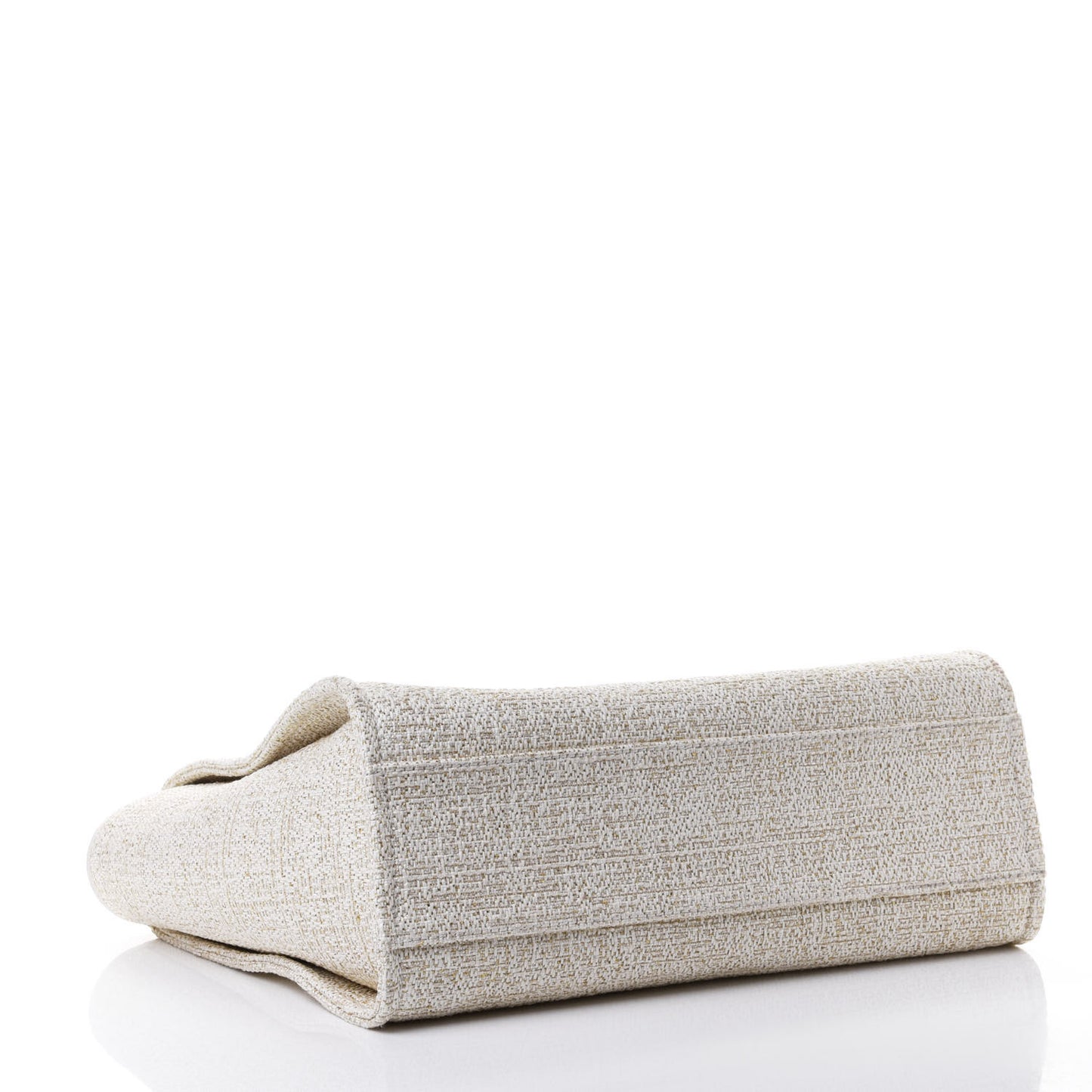 Lurex Boucle Small Deauville Tote Ivory