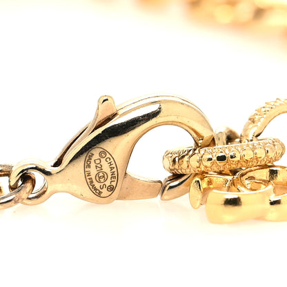 Chanel Metal Resin Crystal No 5 Bracelet Gold Black White 4 of 5