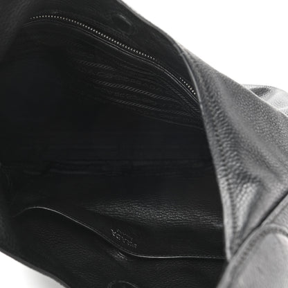 Prada Vitello Daino Medium Pocket Hobo Bag Black 5 of 11