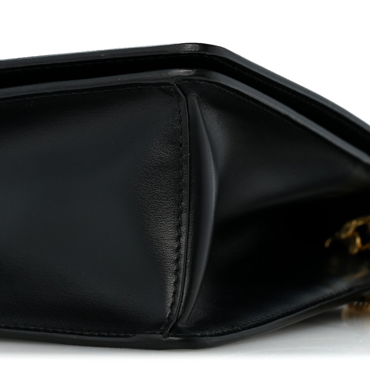Prada Saffiano Chain Shoulder Bag Black 9 of 11