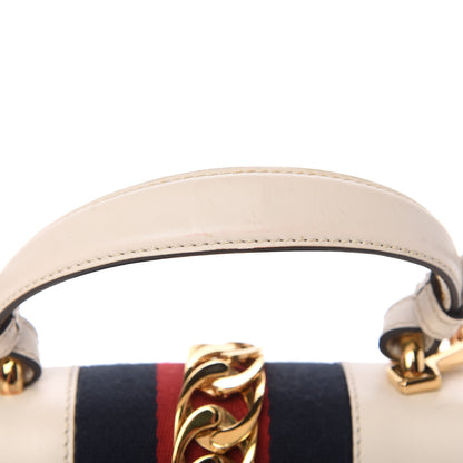 Gucci Calfskin Mini Sylvie Top Handle Bag White 12 of 12