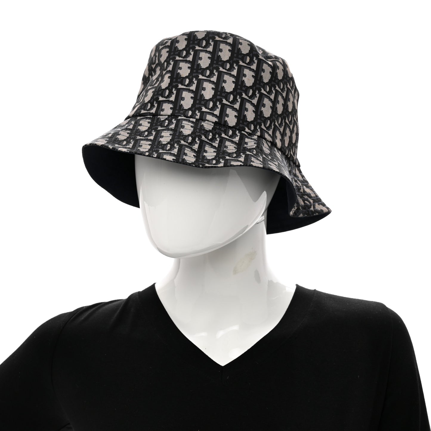 Oblique Jacquard Bucket Hat Blue