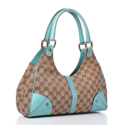 Gucci Monogram Calfskin Large Bardot Shoulder Bag Turquoise 3 of 10