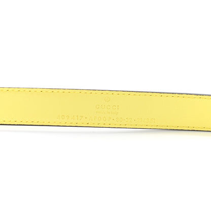 Gucci Moon Calfskin Palladium Double G 20mm Belt 80 32 Banana 5 of 5