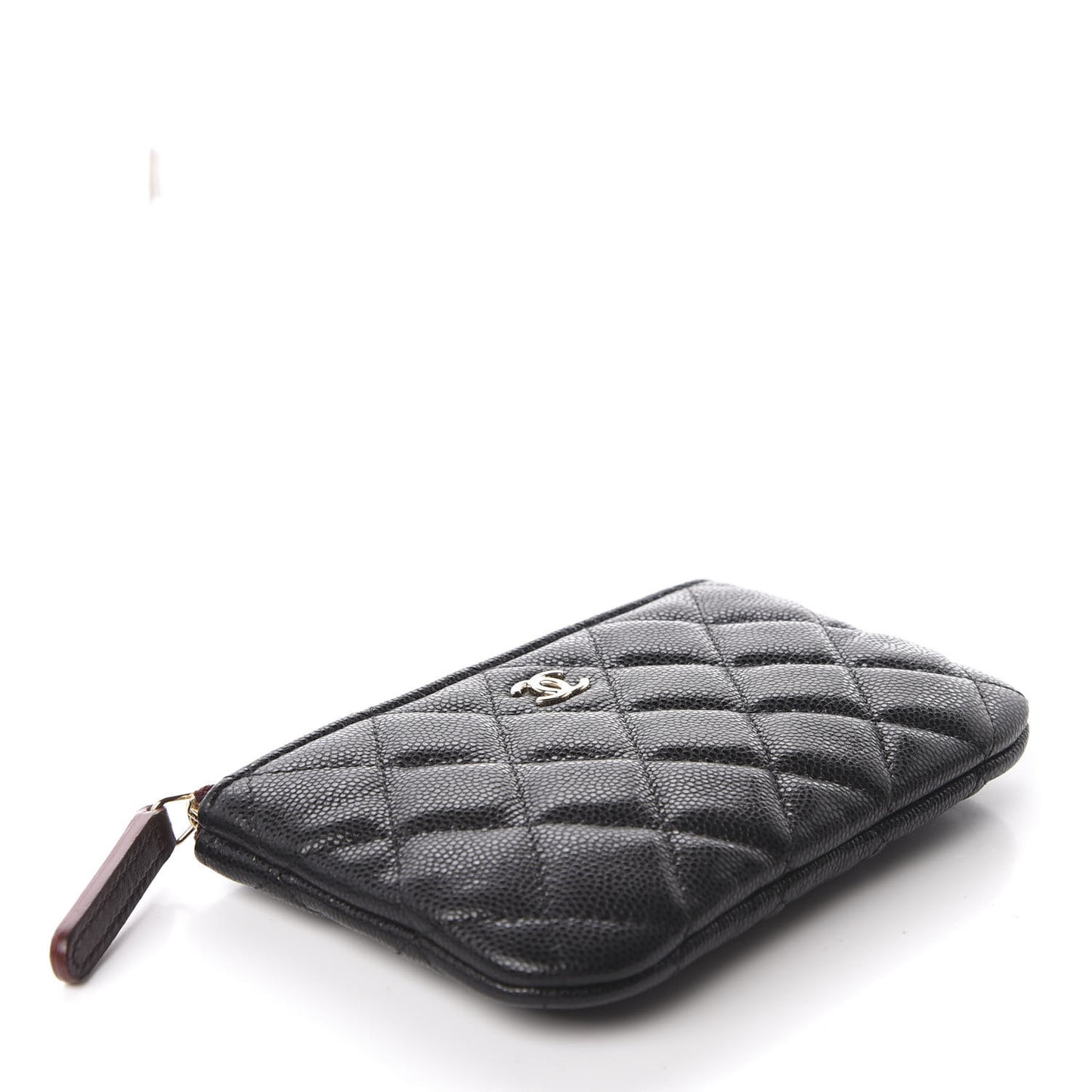 Caviar Quilted Small Cosmetic Case Black