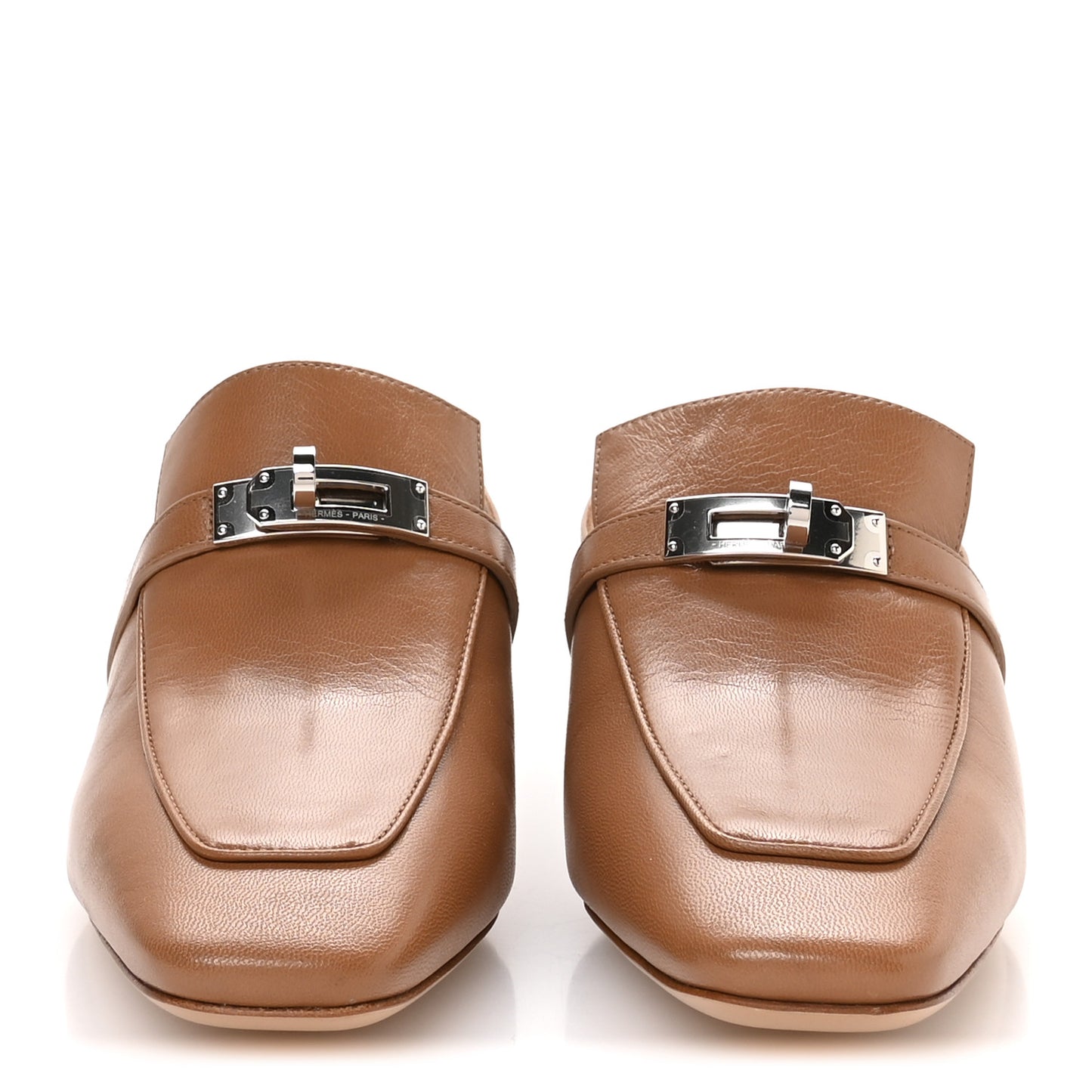 Goatskin Blossom Mules 38.5 Marron Havane
