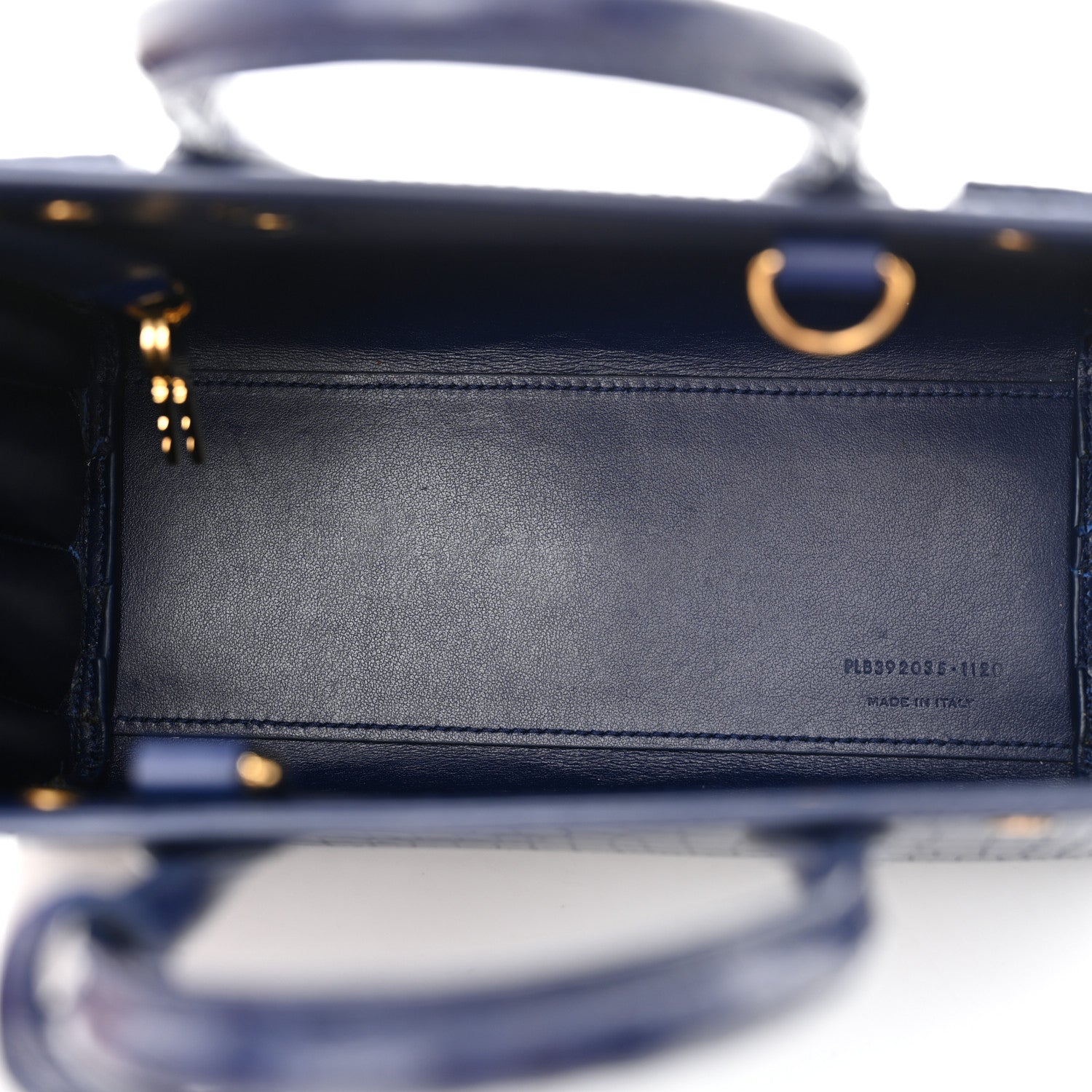 Saint Laurent Calfskin Crocodile Embossed Nano Sac De Jour Saphir 5 of 12