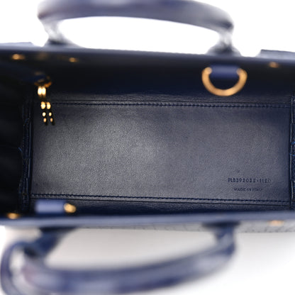 Saint Laurent Calfskin Crocodile Embossed Nano Sac De Jour Saphir 5 of 12