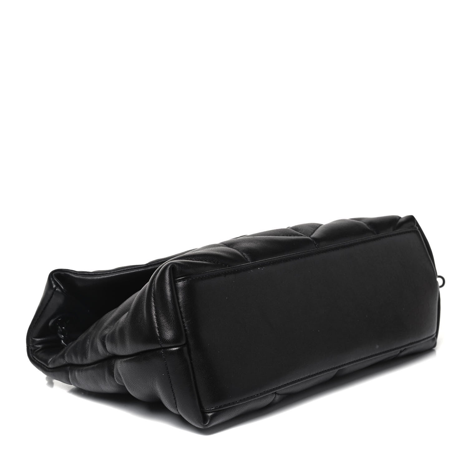 Saint Laurent Lambskin Quilted Small Loulou Puffer Monogram Chain Satchel Black 4 of 9