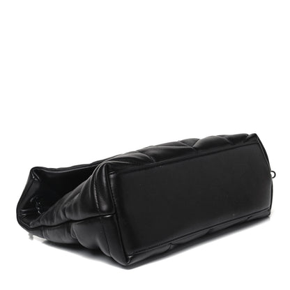 Saint Laurent Lambskin Quilted Small Loulou Puffer Monogram Chain Satchel Black 4 of 9