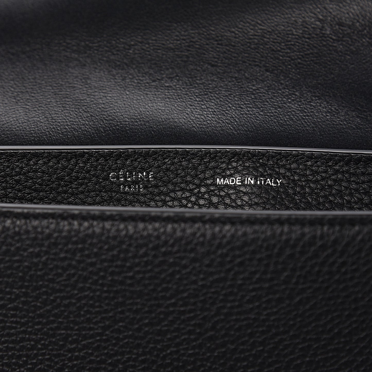Drummed Calfskin Suede Small Trapeze Black