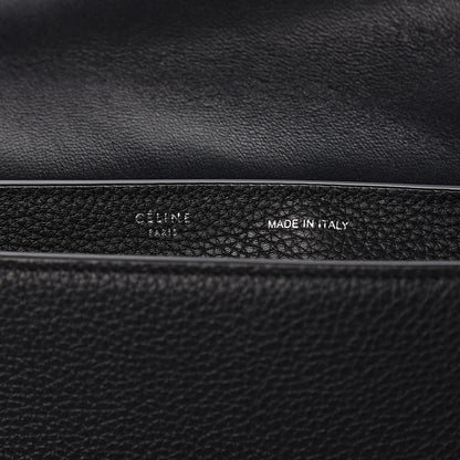Celine Drummed Calfskin Suede Small Trapeze Black 6 of 9
