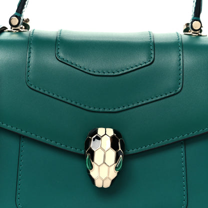 Bulgari Calfskin Serpenti Forever Top Handle Emerald Green 15 of 19