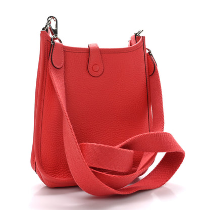 Hermes Taurillon Clemence Evelyne TPM Rouge Pivoine 3 of 10