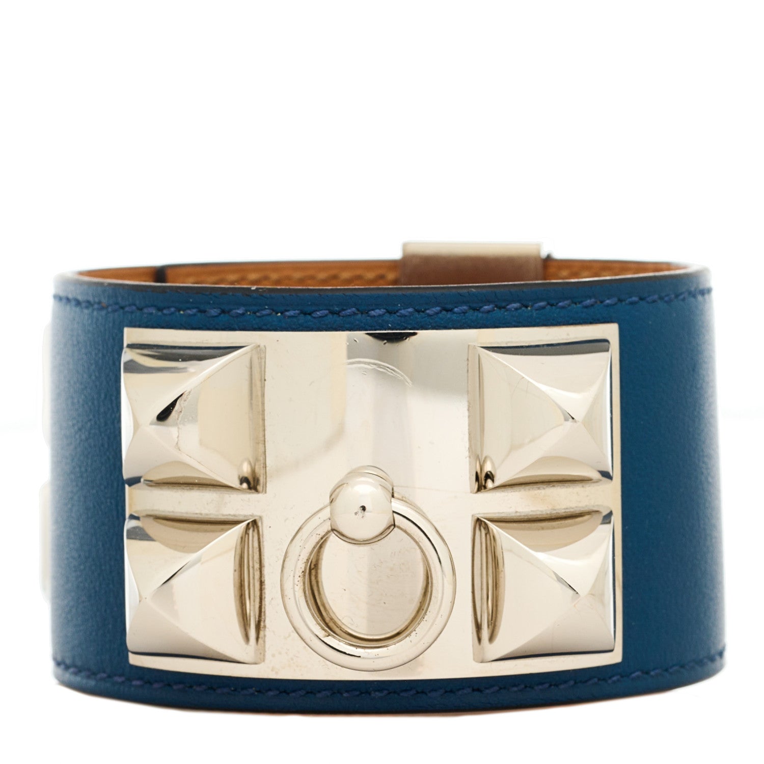Hermes Swift Collier de Chien CDC Bracelet T2 Bleu Saphir 3 of 5