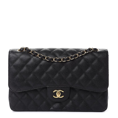 Chanel Caviar Quilted Jumbo Double Flap Black 1 of 11