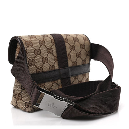 Gucci Monogram Waist Pouch Bag Dark Brown 3 of 9