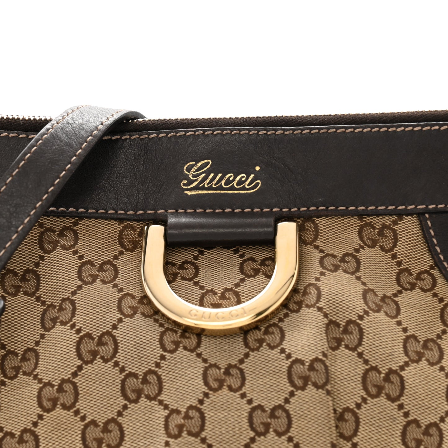 Monogram Small D Gold Ring Messenger Dark Brown