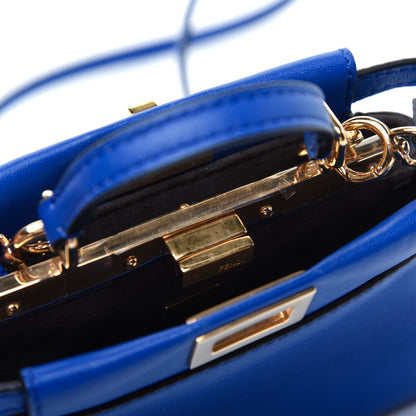 Fendi Nappa Micro Peekaboo Iconic Satchel Bluette 10 of 24