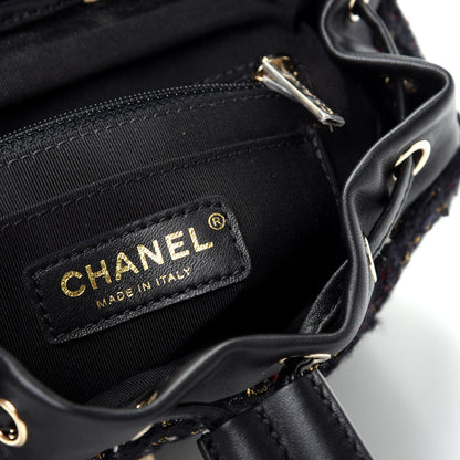 Chanel Tweed Mini Urban Spirit Backpack Black Gold 7 of 8
