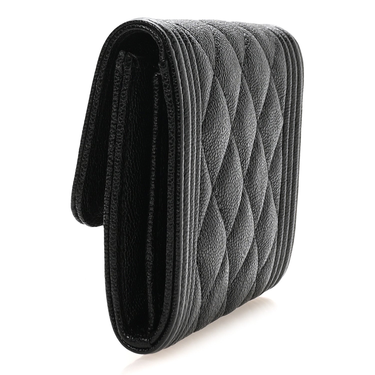 Chanel Caviar Quilted Boy Flap Card Holder Black 3 of 9