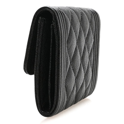 Chanel Caviar Quilted Boy Flap Card Holder Black 3 of 9