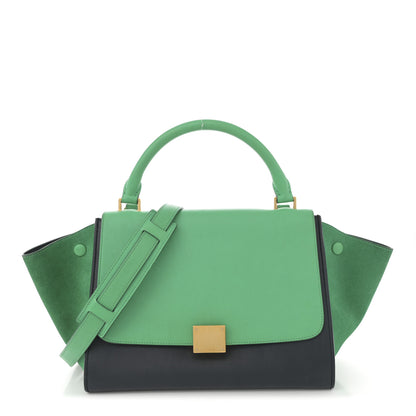 Celine Smooth Calfskin Suede Small Bi-Color Trapeze Palm 1 of 14