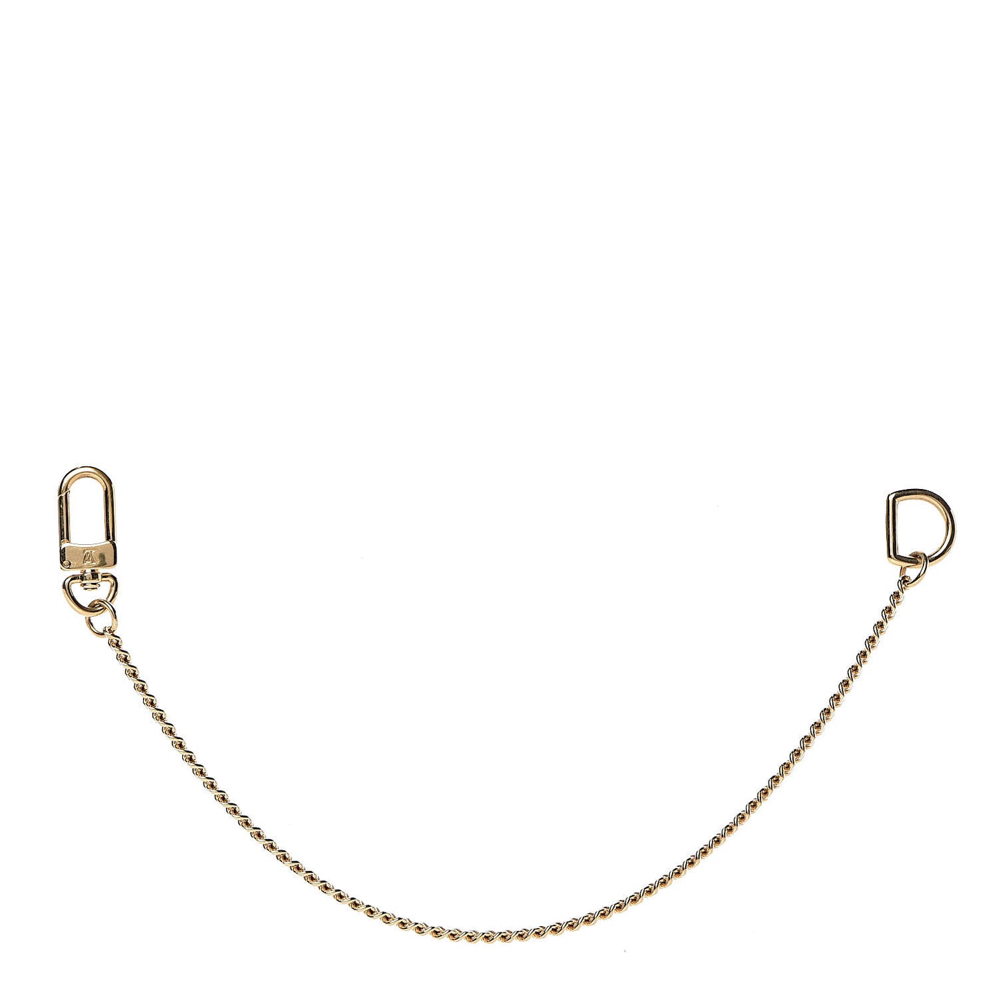 Metal Pochette Extender Key Ring Chain Gold