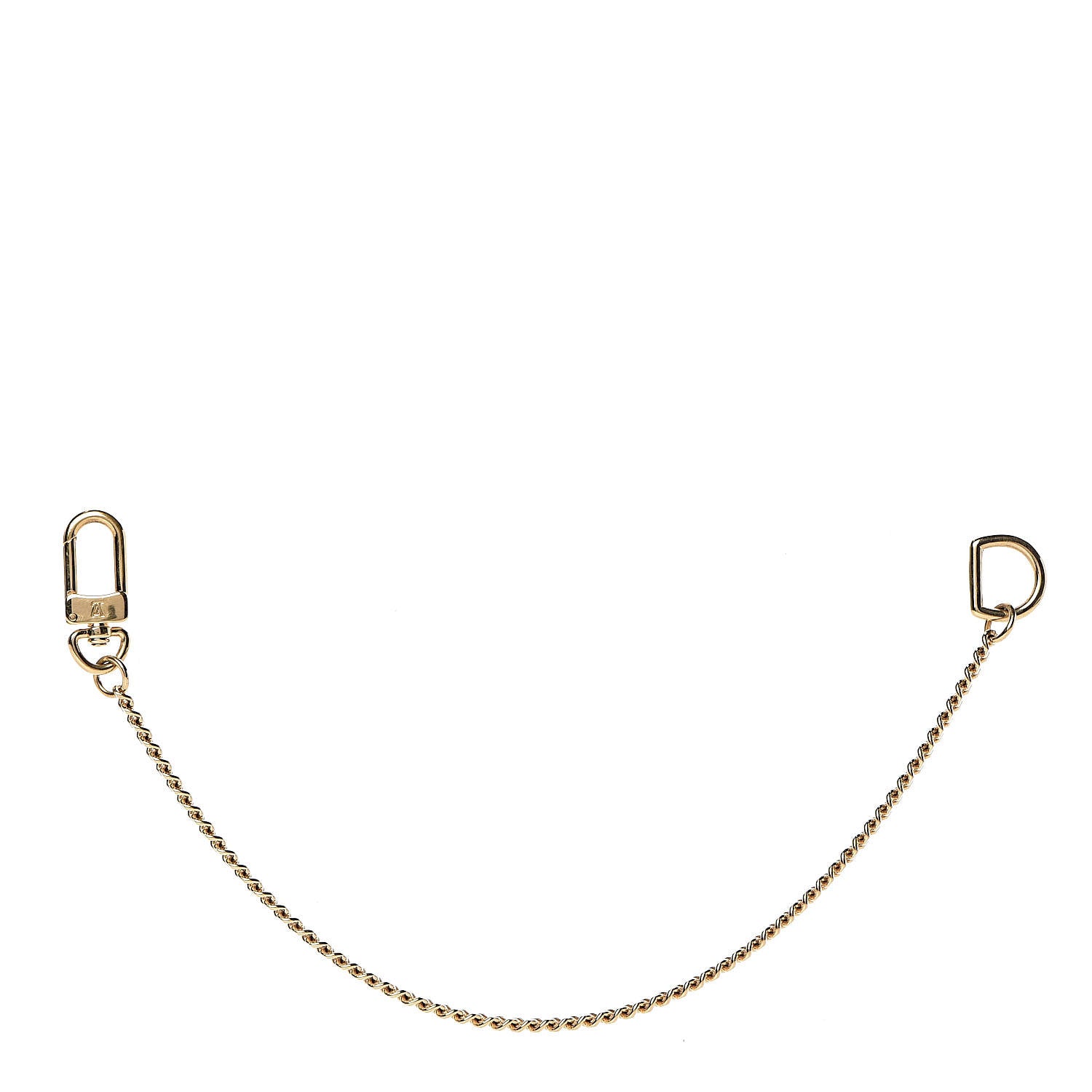 Louis Vuitton Metal Pochette Extender Key Ring Chain Gold 1 of 3
