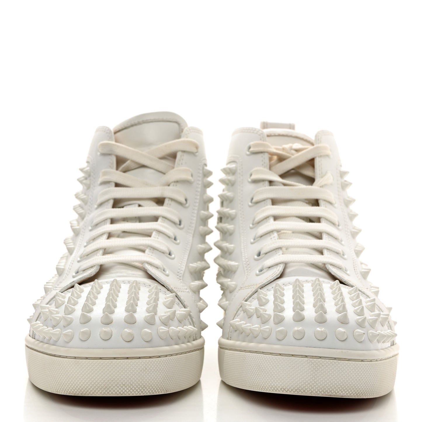 Calfskin Louis Spikes Flat Sneakers 44 White 42.5 White