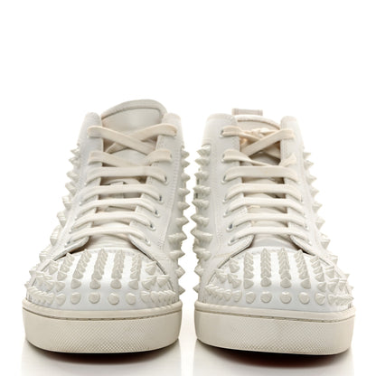 Christian Louboutin Calfskin Louis Spikes Flat Sneakers 44 White 42.5 White 2 of 7