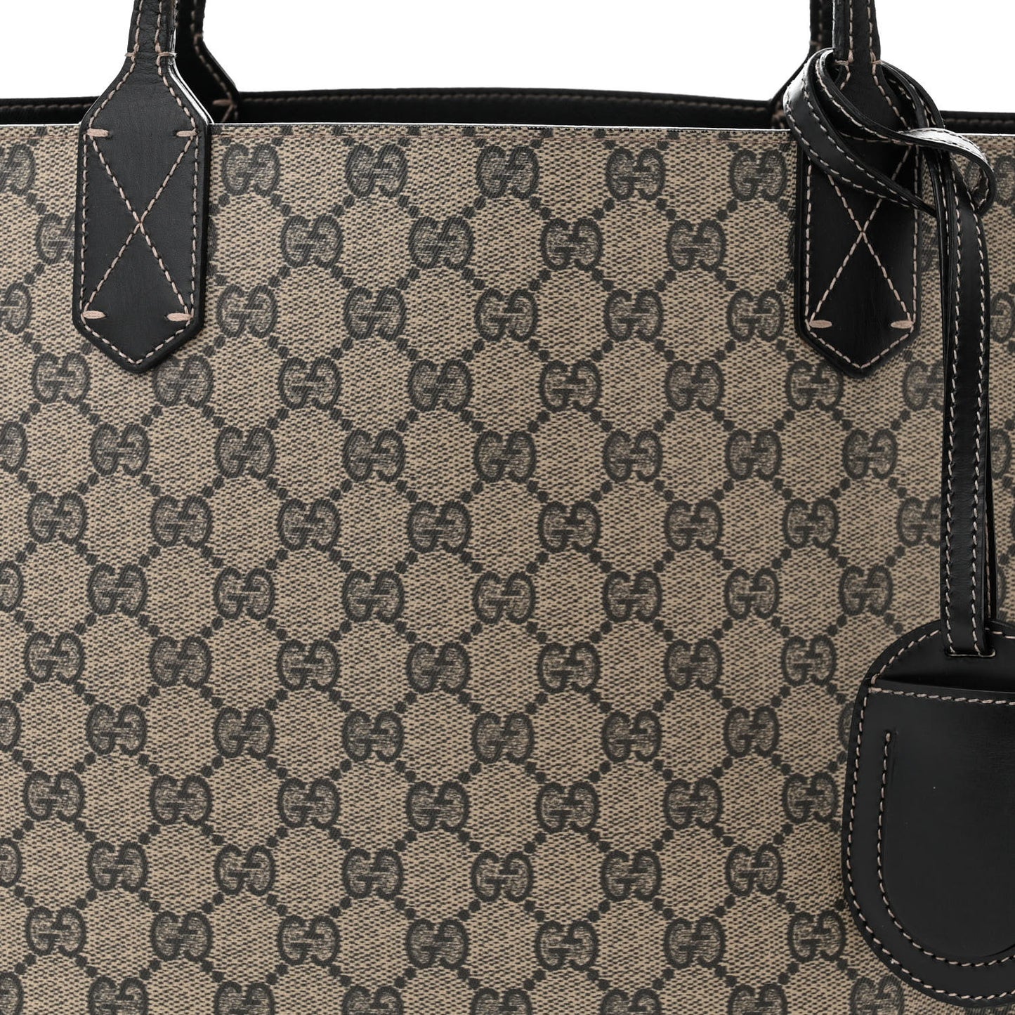 Calfskin GG Supreme Monogram Medium Reversible Tote Black