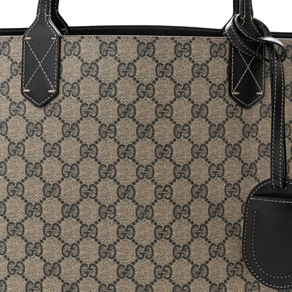 Gucci Calfskin GG Supreme Monogram Medium Reversible Tote Black 11 of 20