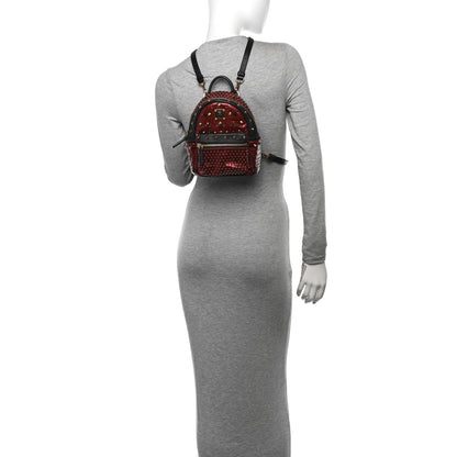 MCM Metallic Visetos Studded X-Mini Bebe Boo Backpack Scooter 2 of 10