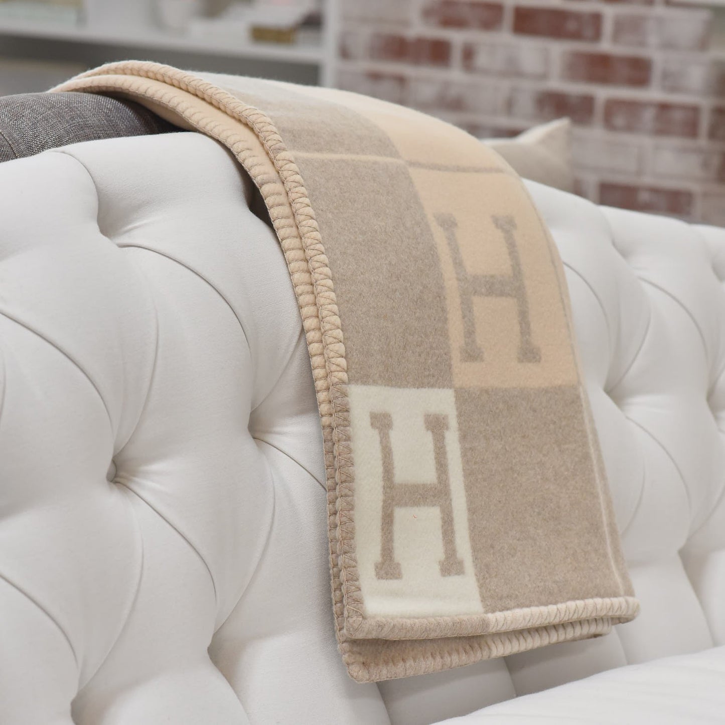 Wool Cashmere Avalon III Blanket Coco Camomille