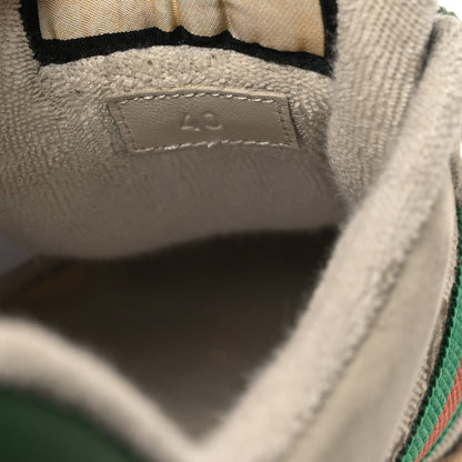Gucci GG Monogram Nubuck Web Womens Screener Sneakers 40 New Sand Dusty Milk Vintage Green 10 of 16