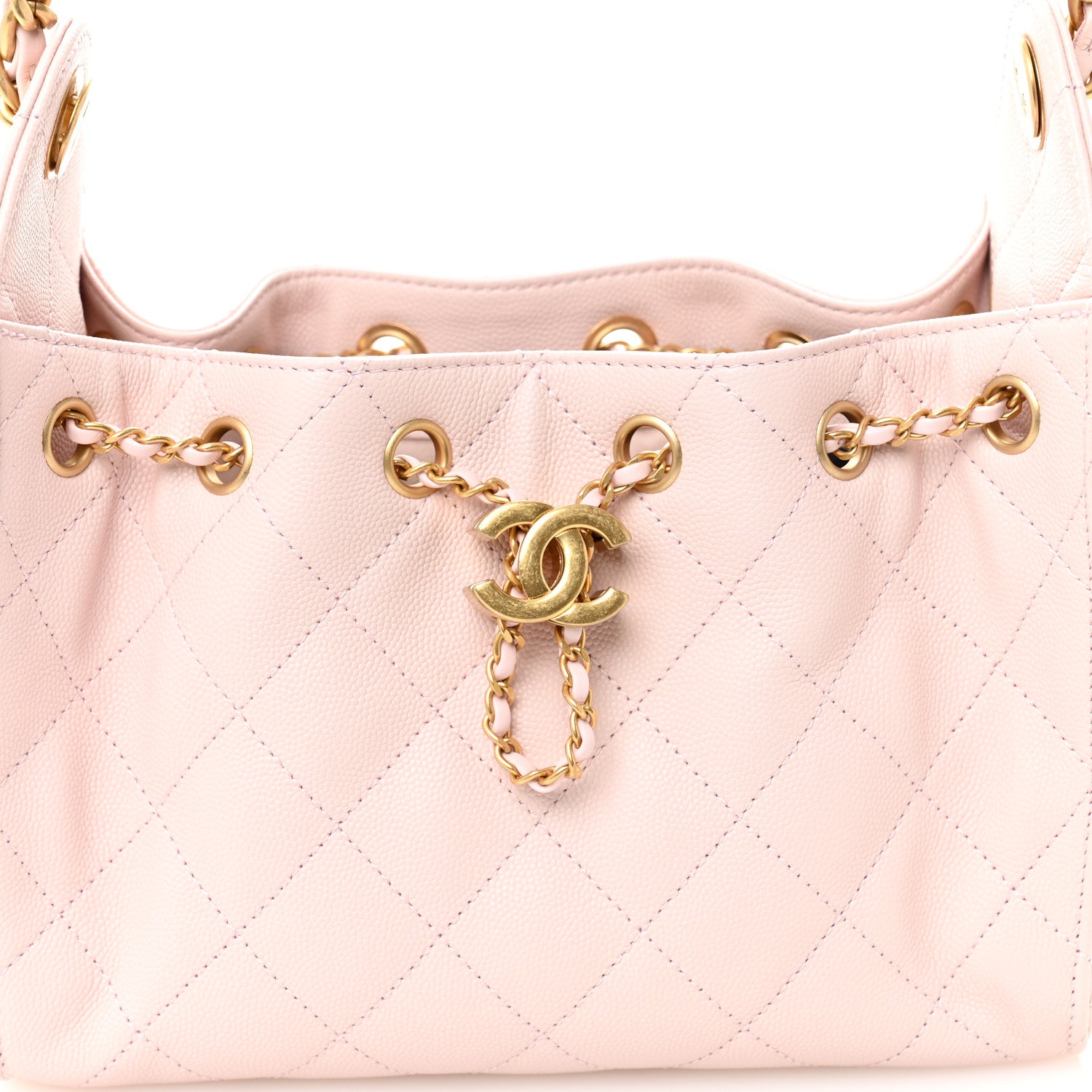 Chanel Caviar Quilted Mini Chanel 25 Handbag Light Pink 13 of 20