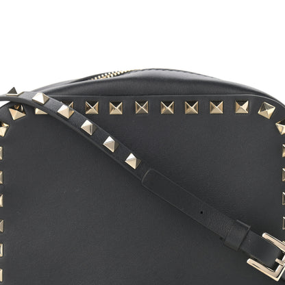 Valentino Garavani Calfskin Rockstud Camera Crossbody Bag Black 7 of 10