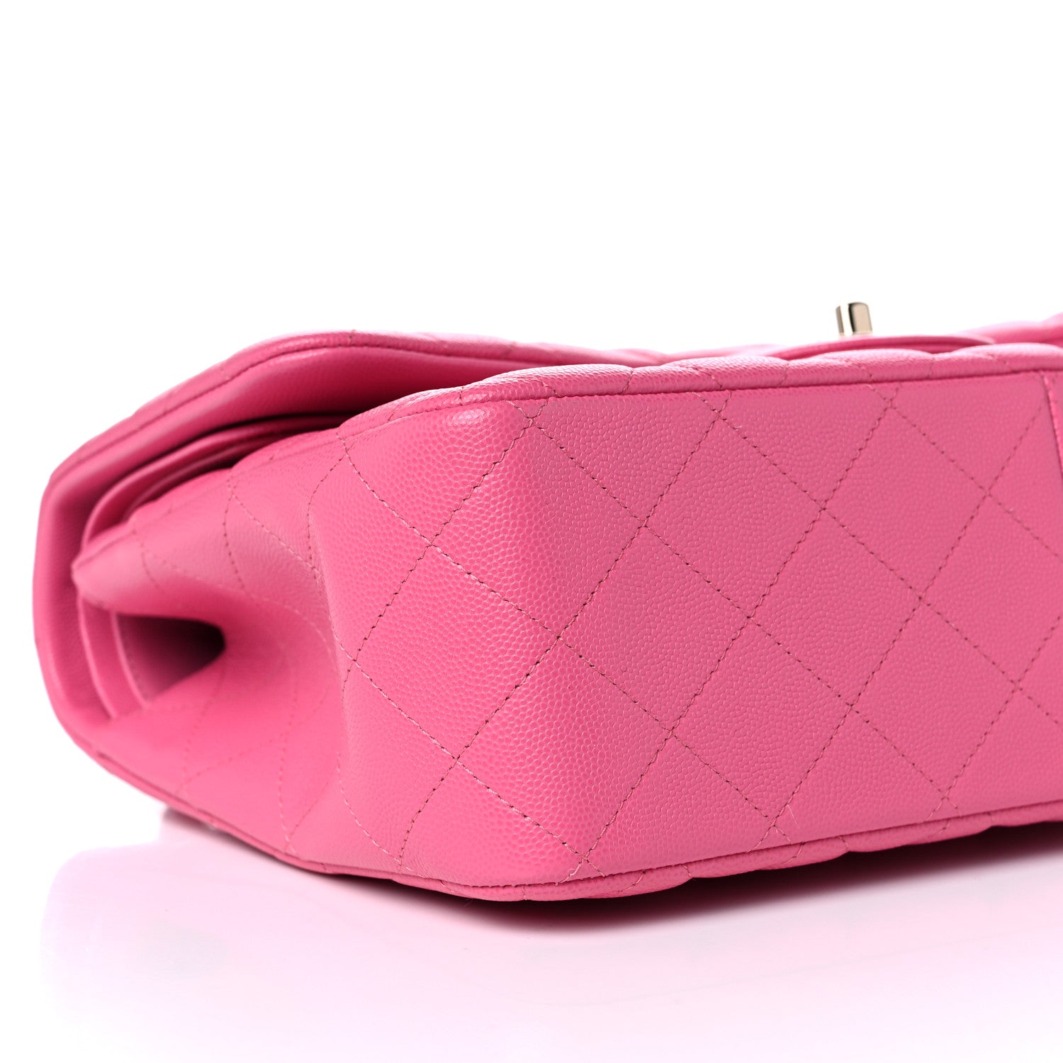 Chanel Caviar Quilted Jumbo Double Flap Pink 8 of 10